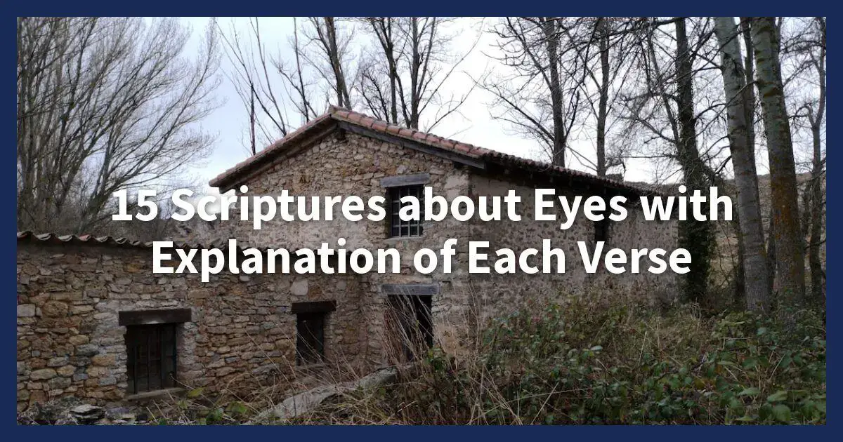 15 Escrituras sobre los ojos con explicación de cada versículo -