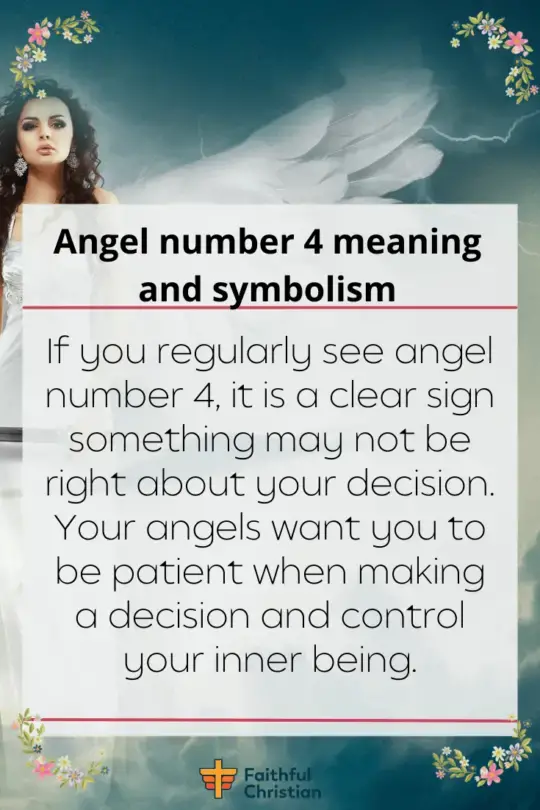 Número de ángel 4: significado espiritual y simbolismo