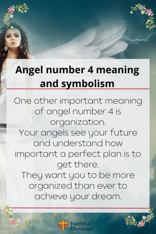Número de ángel 4: significado espiritual y simbolismo