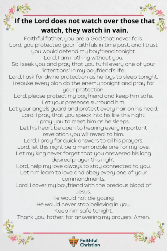 7 oraciones de buenas noches para mi novio