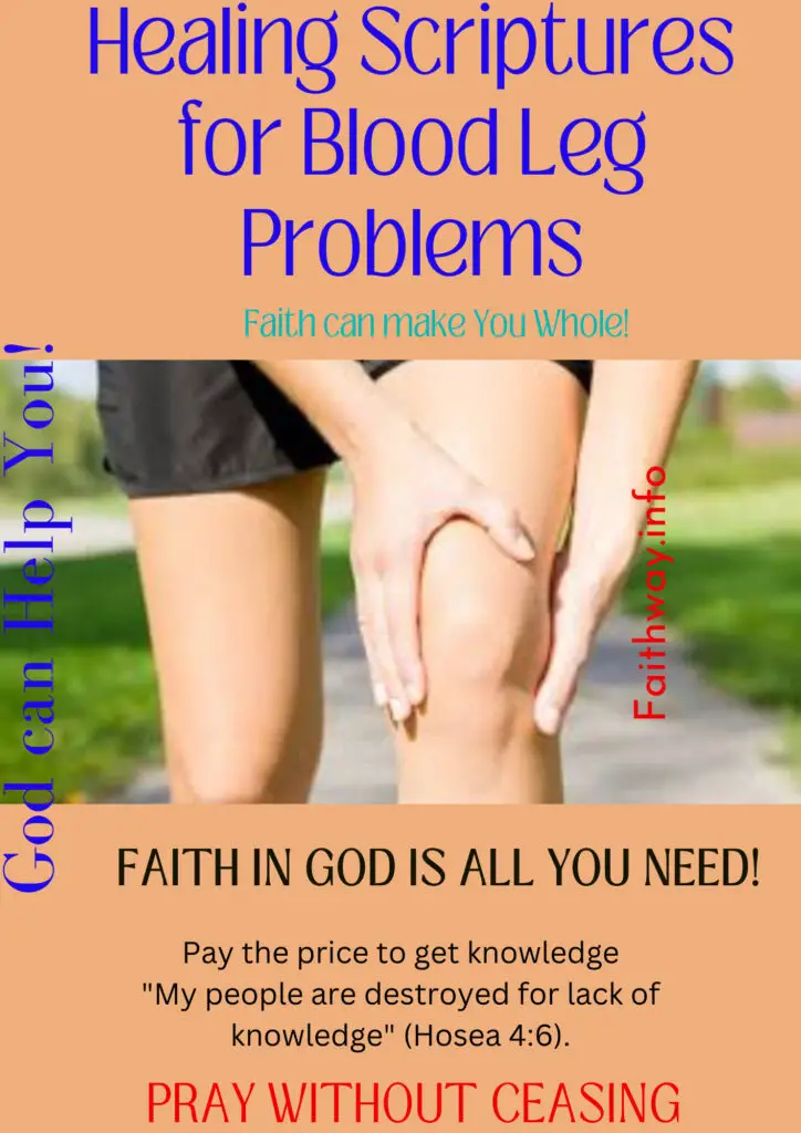 Versículos de la Biblia Kjv para problemas en las piernas -