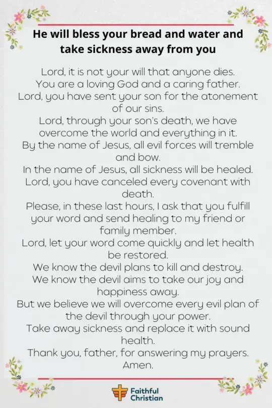 7 oraciones por alguien que está muriendo con versículos de la Biblia: [Peaceful death]