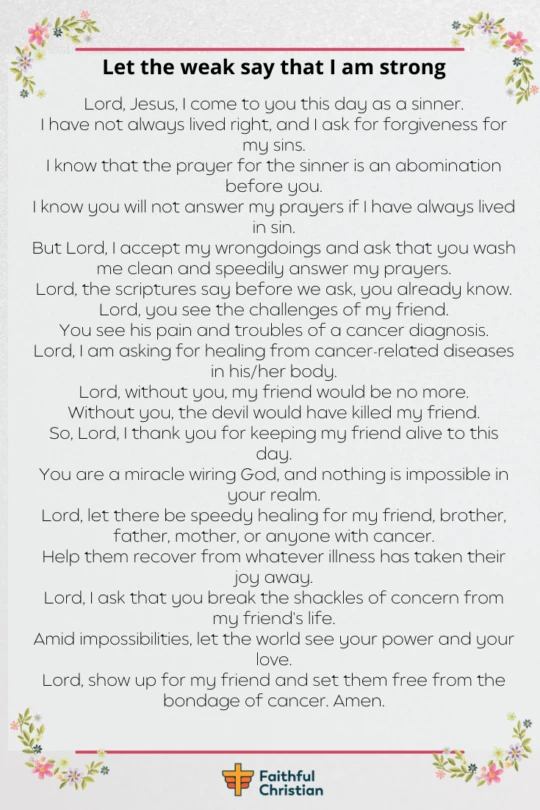 7 oraciones de curación del cáncer para amigos o familiares