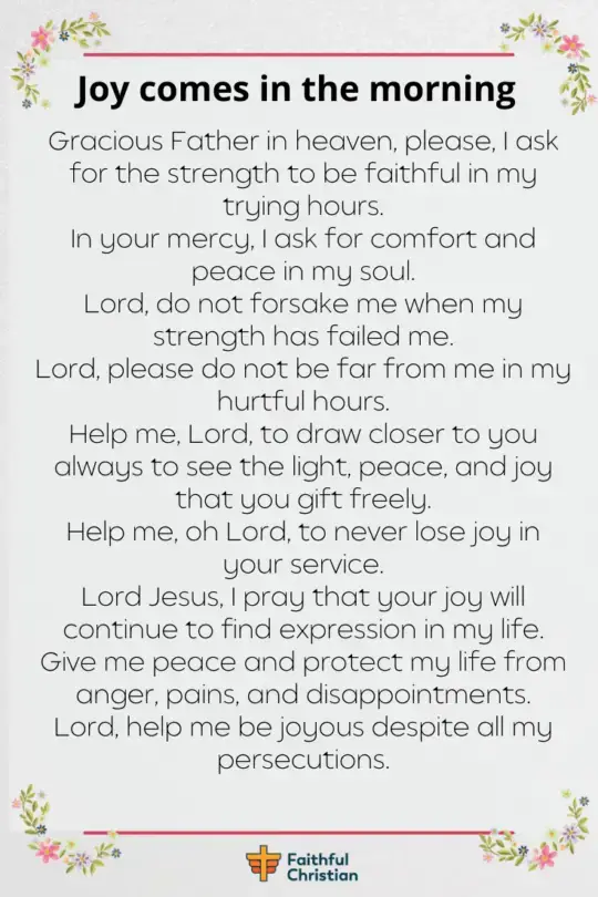 7 oraciones de gozo, fortaleza y paz en el Señor