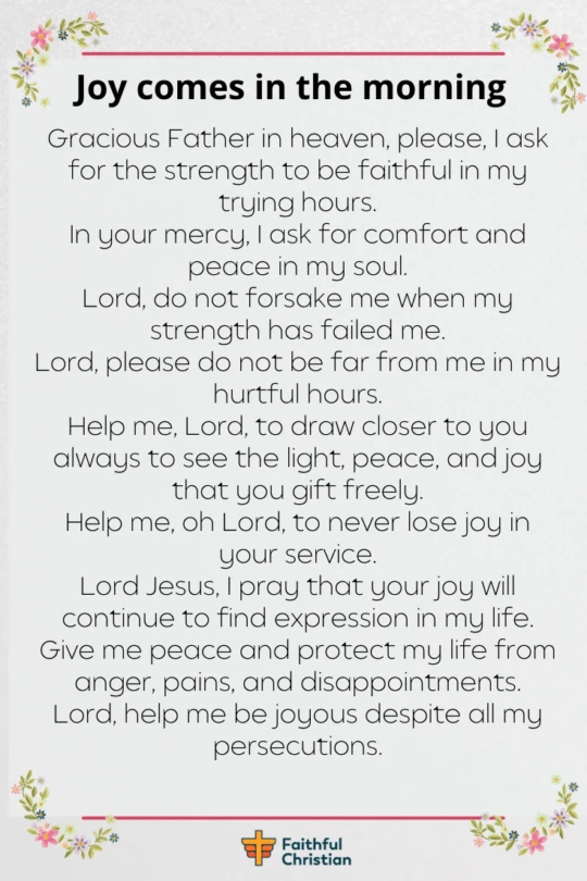 7 oraciones de gozo, fortaleza y paz en el Señor
