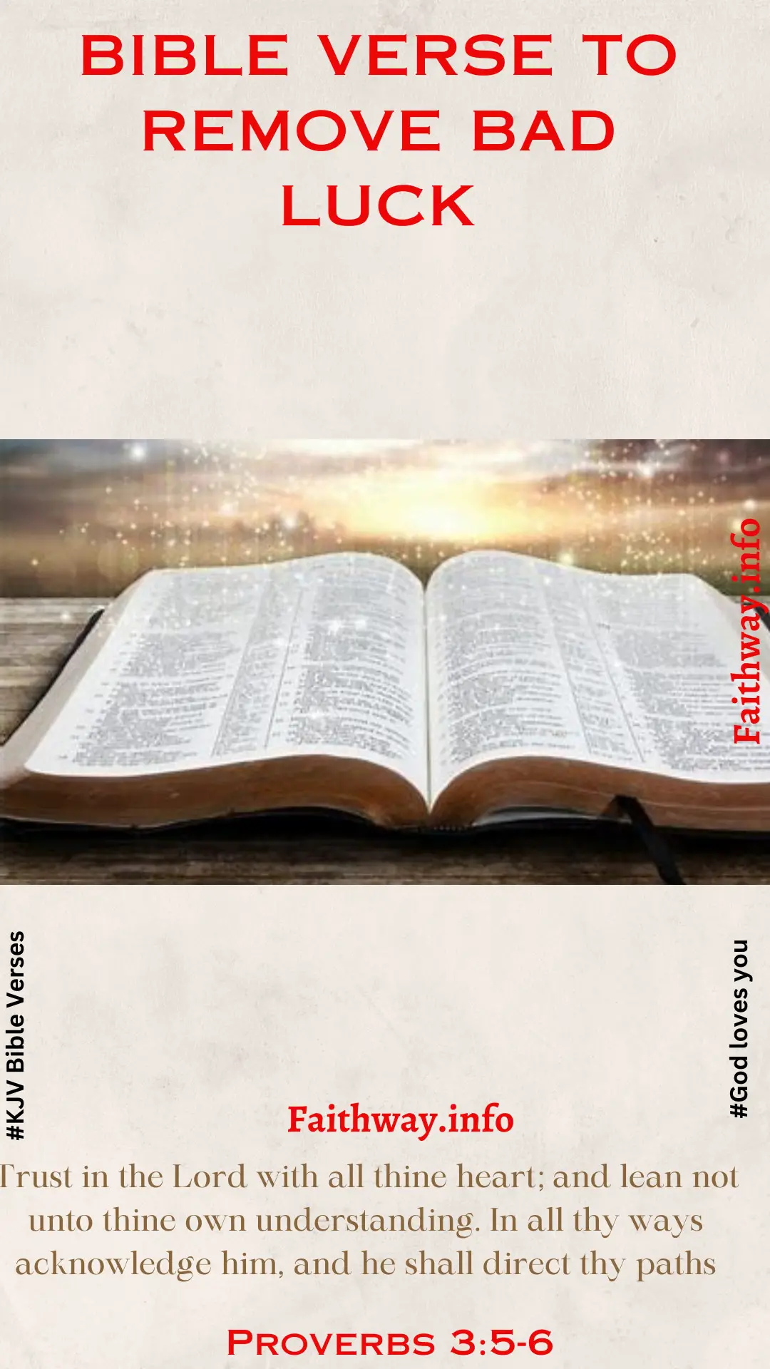 Versículos de la Biblia para eliminar la mala suerte: 50 Escrituras KJV -