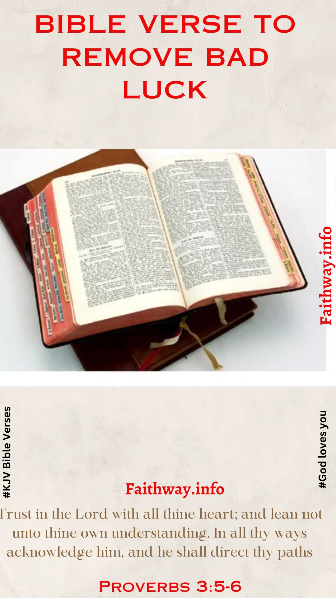 Versículos de la Biblia para eliminar la mala suerte: 50 Escrituras KJV -