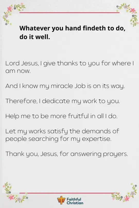 7 oraciones milagrosas para conseguir empleo y un nuevo empleo