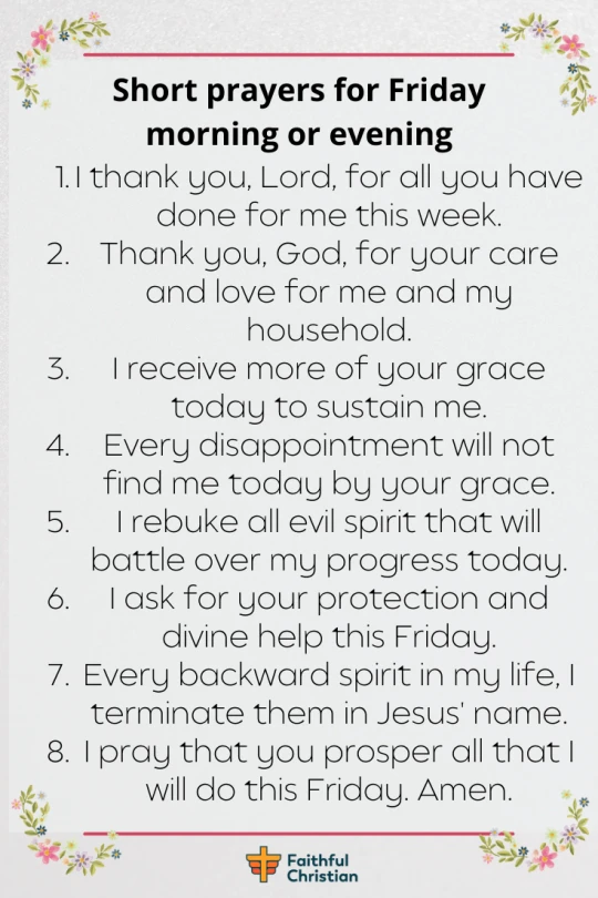 7 poderosas oraciones del viernes por la mañana con versículos de la Biblia