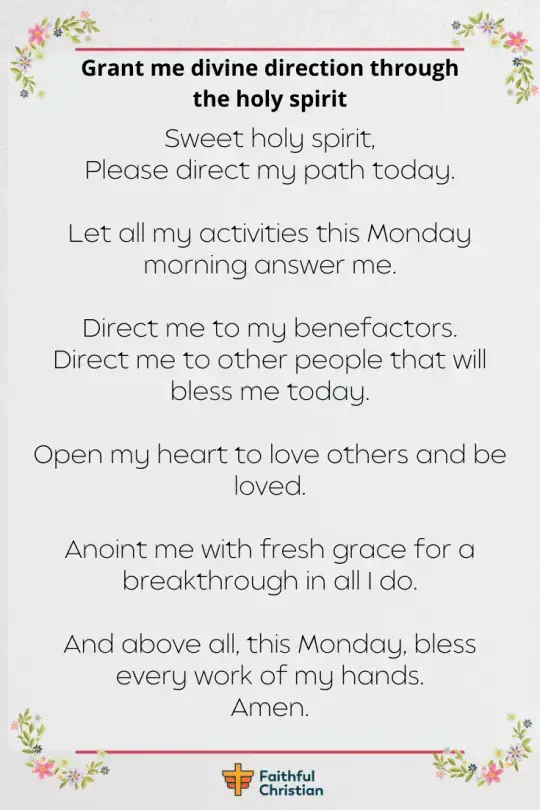 7 oraciones y bendiciones del lunes por la mañana (para la semana)