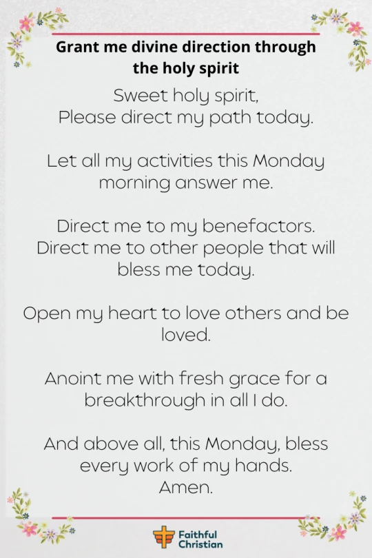 7 oraciones y bendiciones del lunes por la mañana (para la semana)