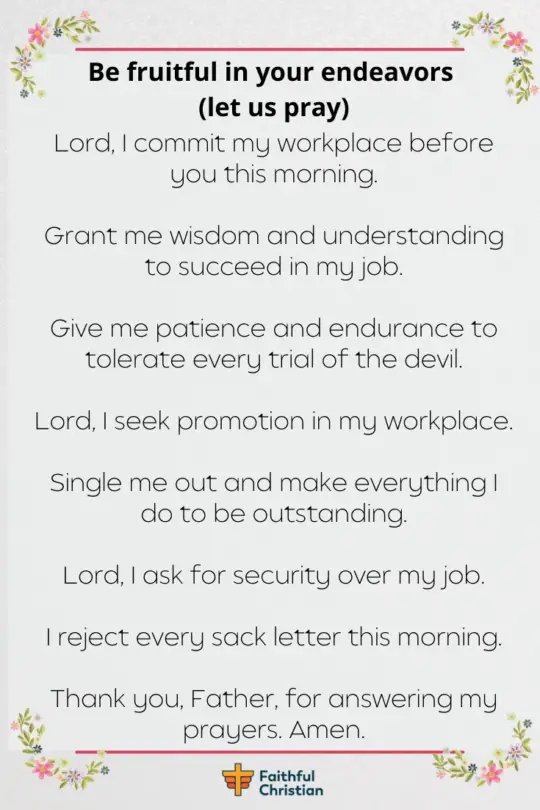 7 poderosas oraciones matutinas antes del trabajo (con versículos bíblicos)