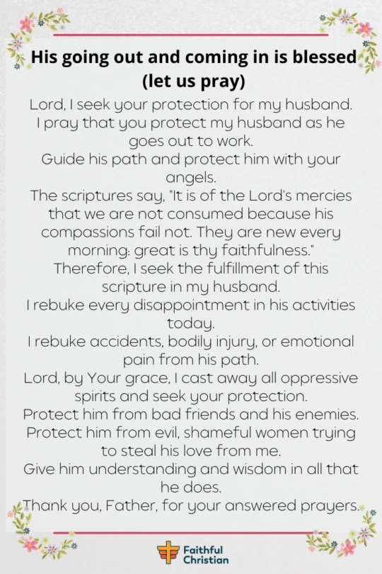 7 oraciones de buenos días para mi esposo (con versículos de la Biblia)