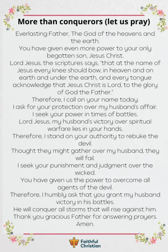 7 oraciones de guerra espirituales para el esposo (oraciones de la sala de guerra)