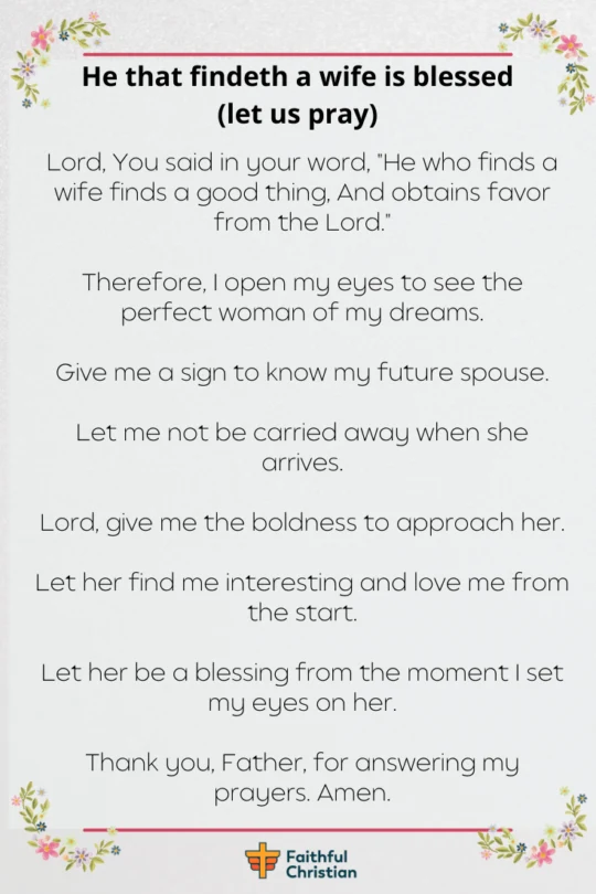 7 oraciones por mi futura esposa (con versículos de la Biblia)
