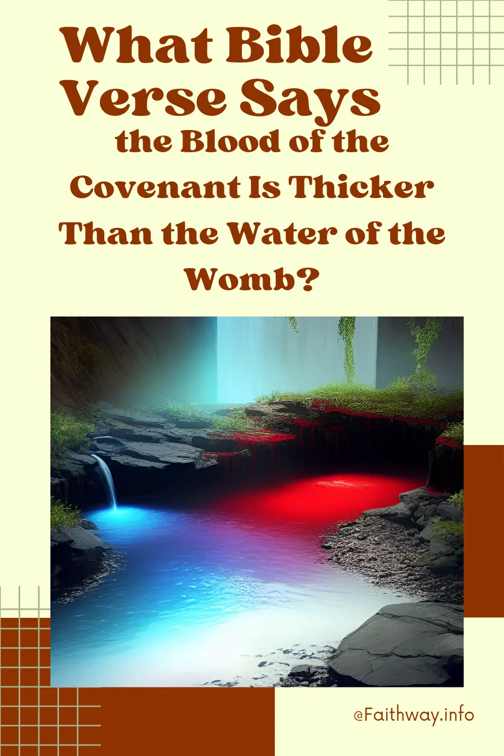 ¿Qué versículo de la Biblia dice que la sangre del pacto es más espesa que el agua del útero? -