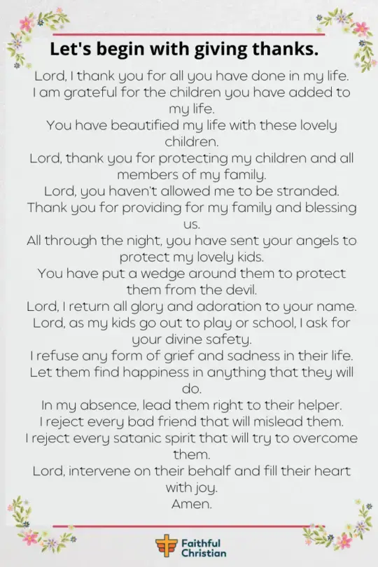 Poderosa oración matinal por tus hijos