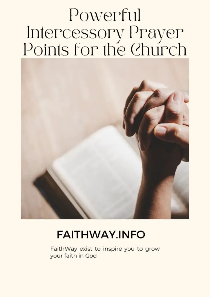 Más de 15 puntos de intercesión para la Iglesia (con oraciones) -