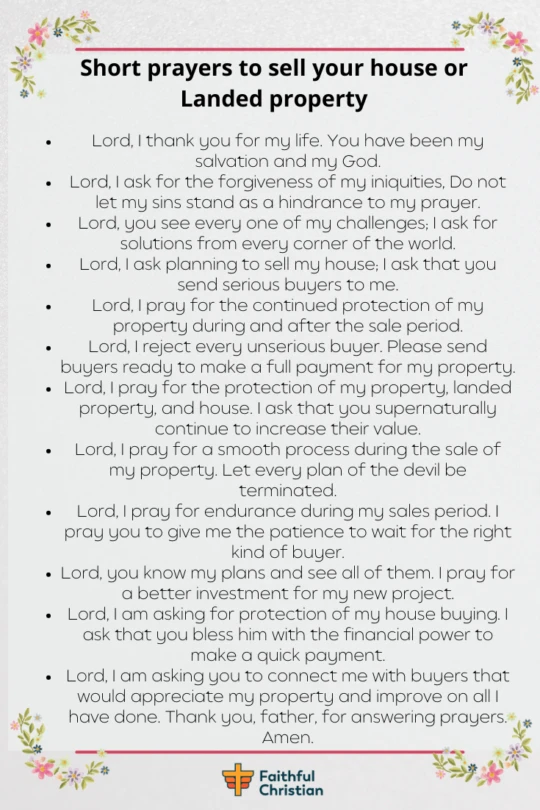 7 Oraciones para Vender una Casa (Tu Casa) con Versículos de la Biblia