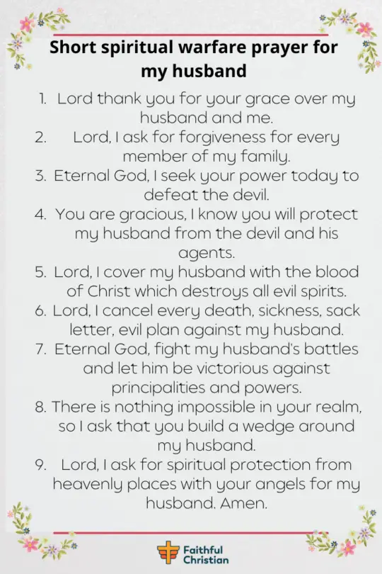 7 oraciones de guerra espirituales para el esposo (oraciones de la sala de guerra)
