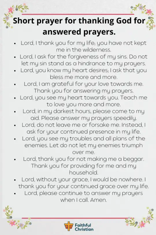 7 oraciones para agradecer a Dios por las oraciones contestadas