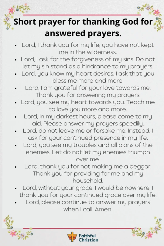 7 oraciones para agradecer a Dios por las oraciones contestadas