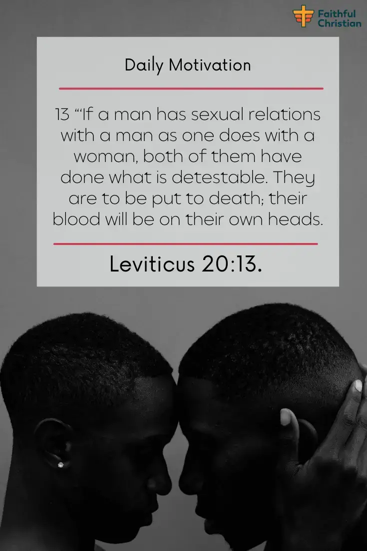 Más de 30 versículos de la Biblia sobre que el hombre no debe acostarse con el hombre