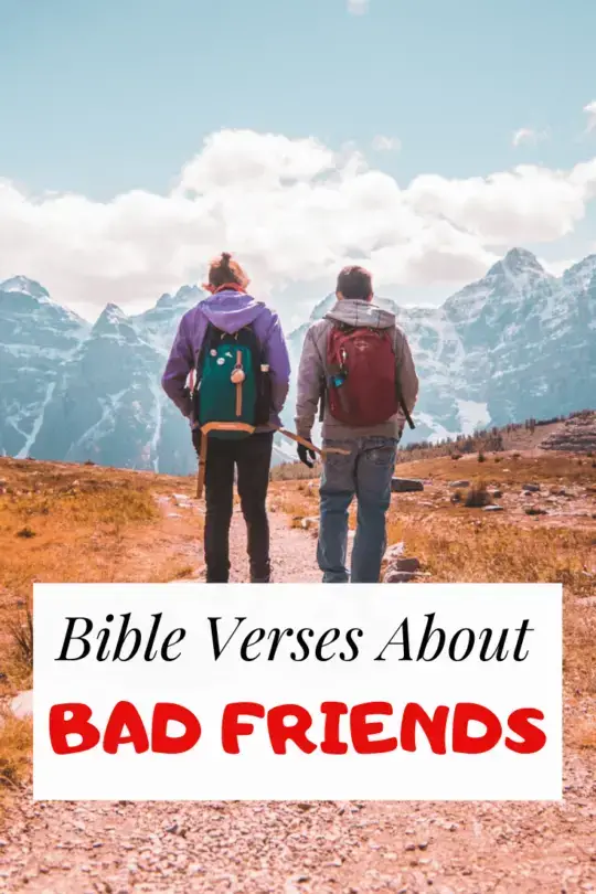 Versículos de la Biblia sobre los malos amigos y la influencia negativa.