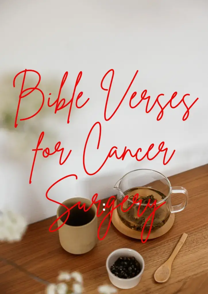 Versículos de la Biblia para la cirugía del cáncer -